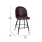 Flash Furniture 2PK 26" Brown LeatherSoft Armless Counter Stool AY-1026H-26-BR-GG - alternate 6